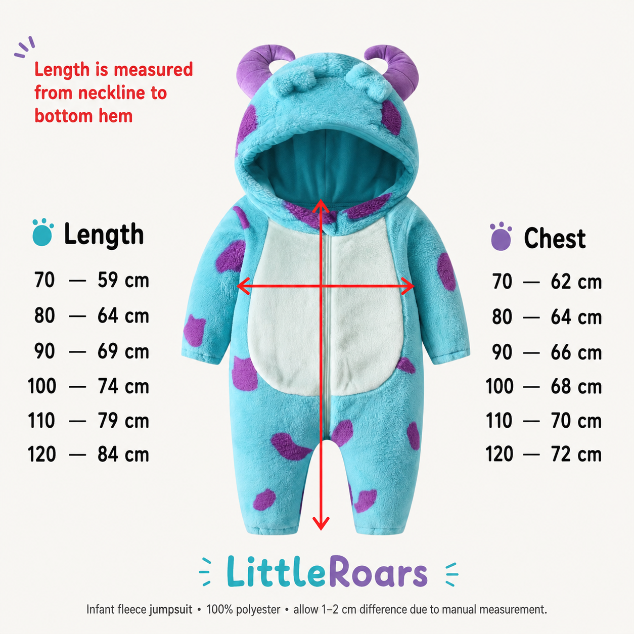 LittleRoars™ Cozy Monster Onesie
