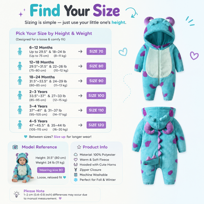 LittleRoars™ Cozy Monster Onesie